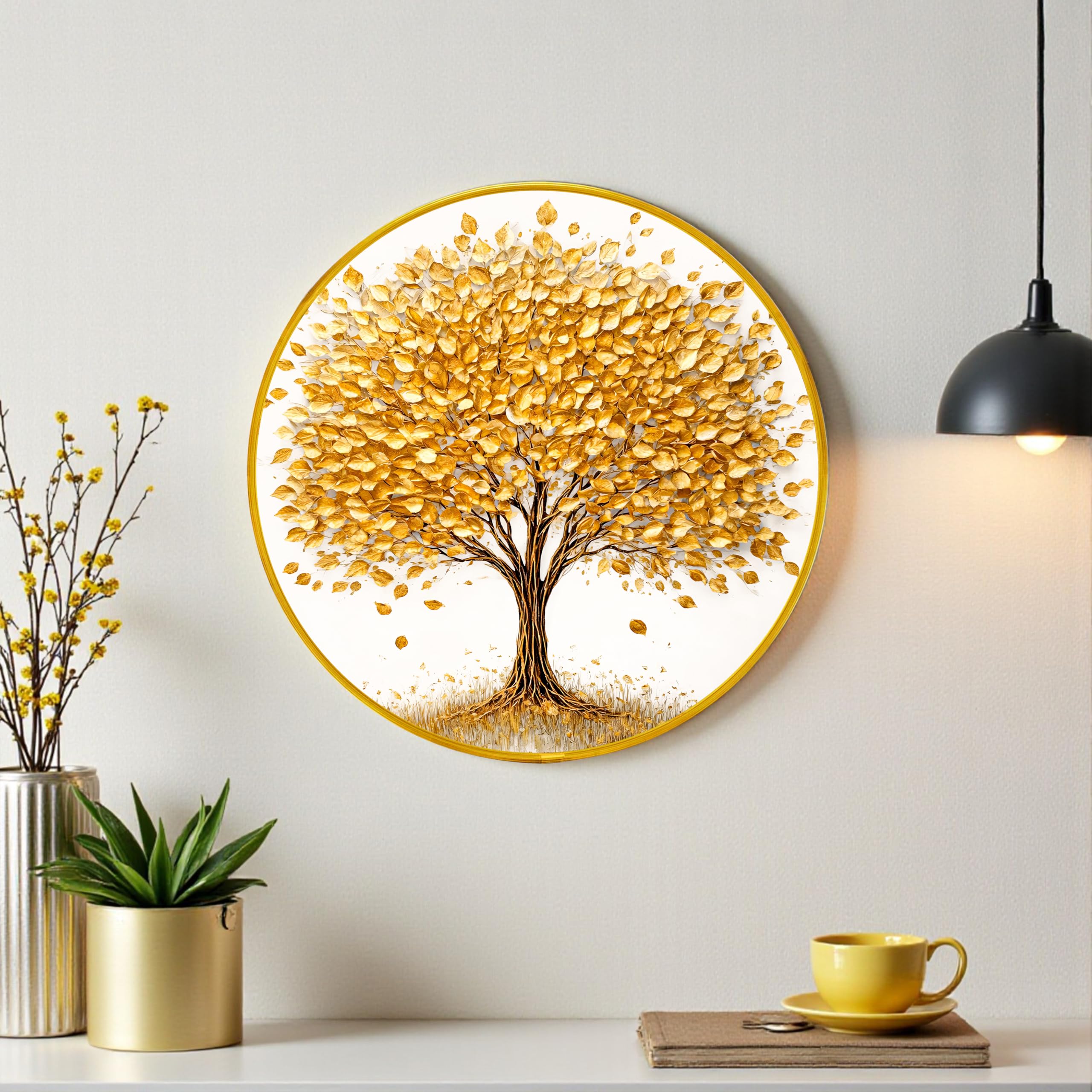 Golden Tree of Life Wall Art - Vastu Prosperity Decor -5