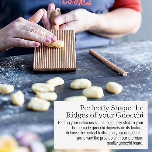 Vista 12 de Cotswold Homeware - Máquina para hacer pasta de acero inoxidable con ajustes de grosor ajustables, estante de secado de pasta de madera, raspador