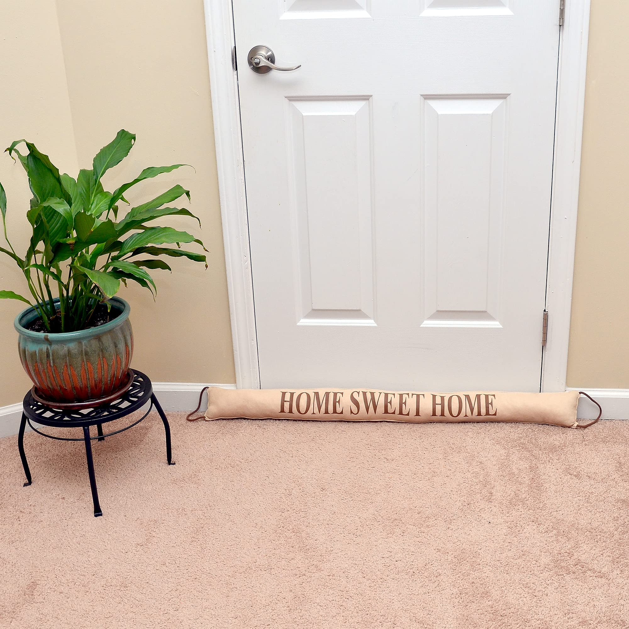 Roe & Moe Home Sweet Home - Tapón para Puerta Inferior de Aire frío y Caliente, Aislante para reducción de Ruido, Resistente al Agua, 36 x 4 Pulgadas