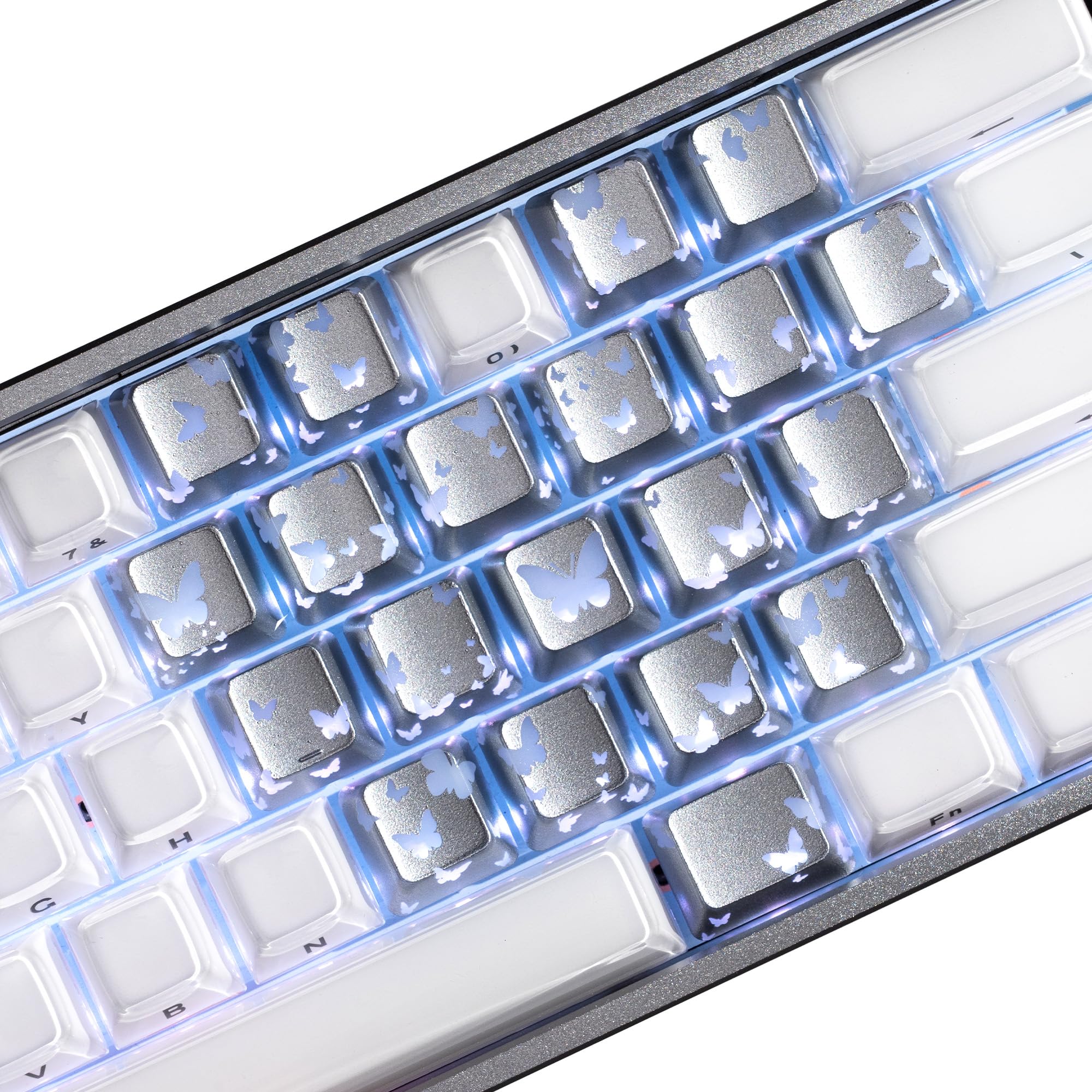 Hana*　0107 ♡ HITIME XVX Butterfly Shine Through Keycaps, Love Theme Cute