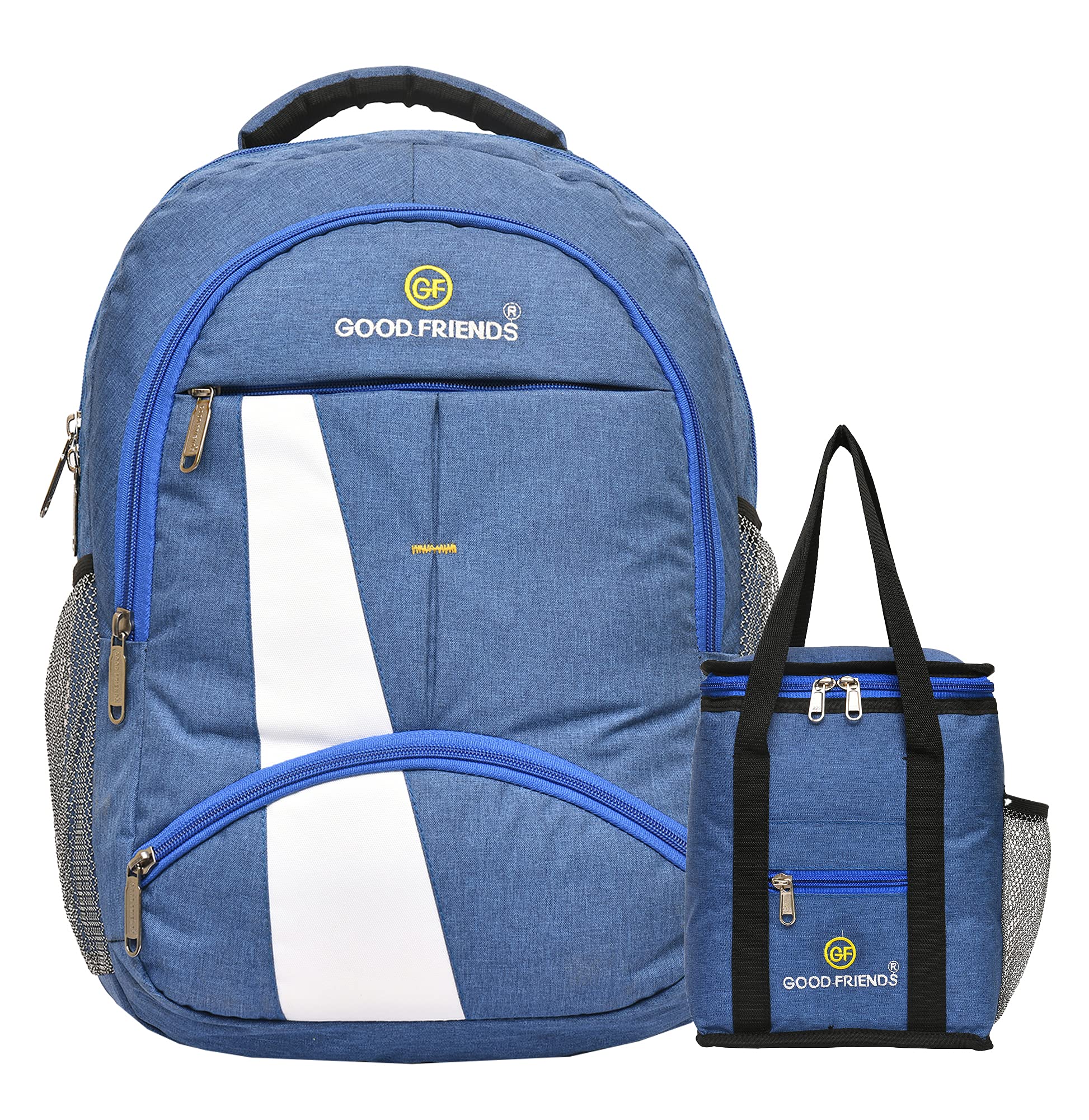 Good Friends 35L Large Laptop Backpack with 3 Compartments Polyester Trendy Waterproof Travel Backpack Tiffin Bags for School, Picnic, Work, Carry Bag for Lunch Bags (B0922P8LS2) Amazon Price History, Amazon Price Tracker