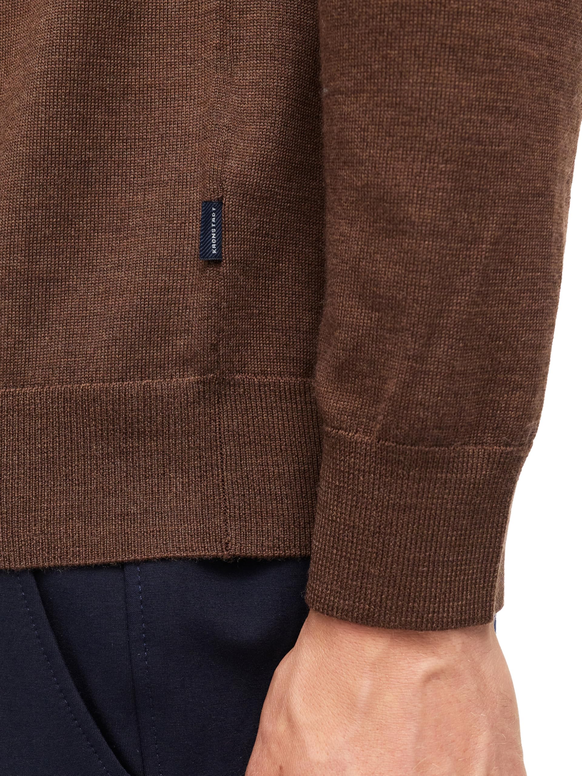 KRONSTADT KSJohannes - Jersey de punto para hombre, 100% lana merino, jersey de invierno para hombre
