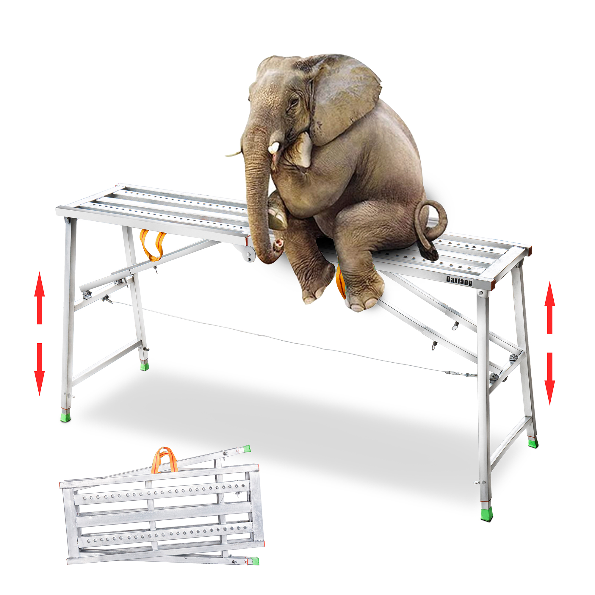 Daxiang Portable Scaffolding Platform 55(L) x15(W) x27-43(H