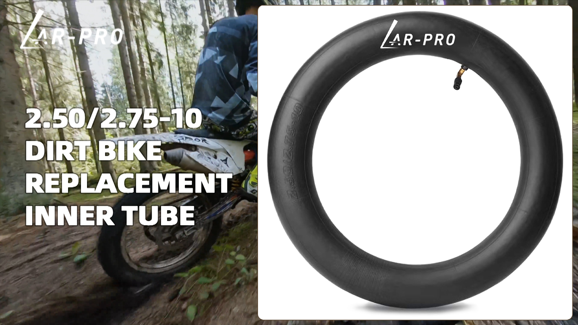 Amazon.com: AR-PRO 2.50/2.75-10 Dirt Bike Replacement Inner Tube