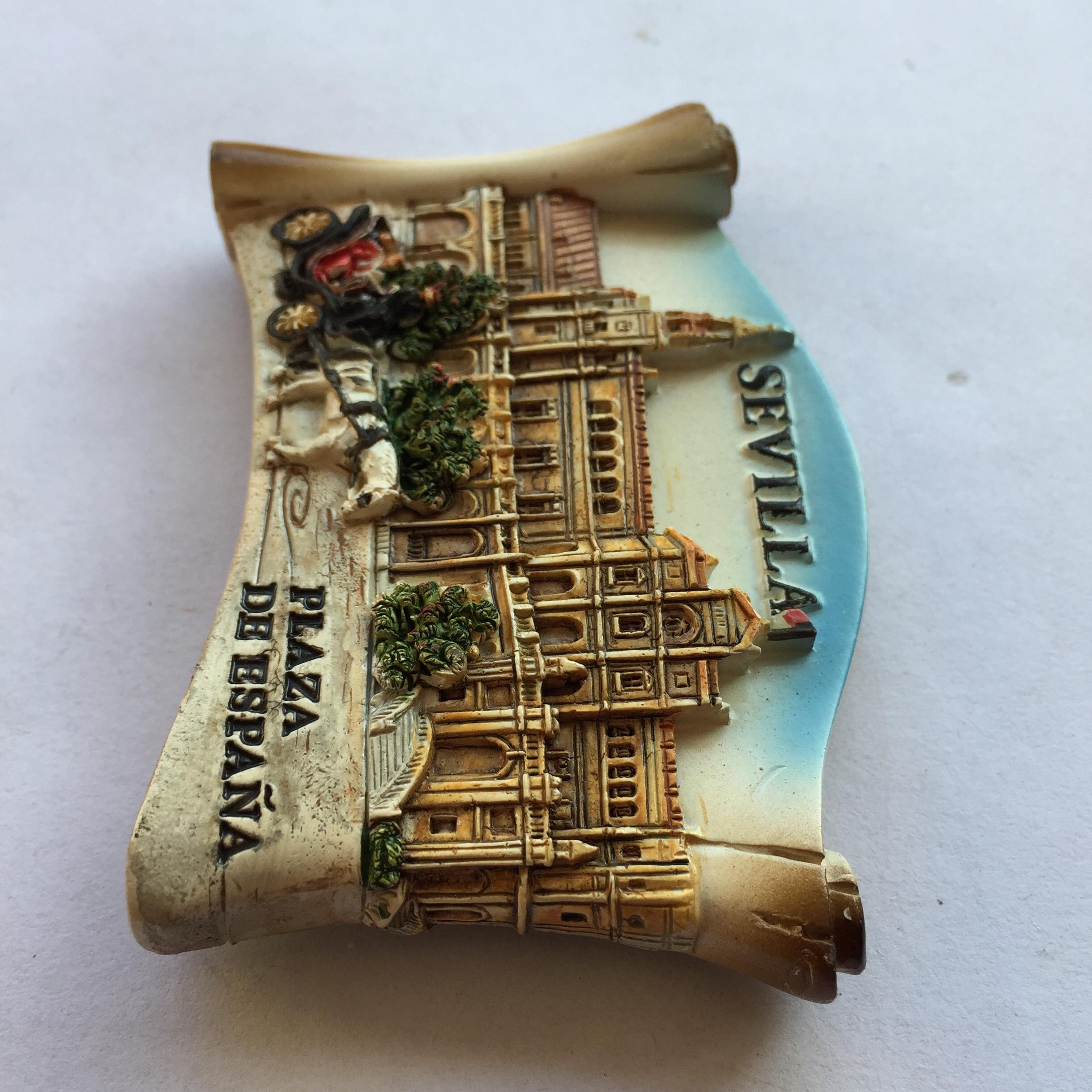 Magnete Da Frigo Siviglia 3D – Calamita Turistica Plaza De España In Resina, Fatto A Mano
