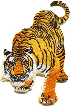 Tiger cat Puma Jaguar Lion Leopard Wildlife Embroidered Applique Iron-on Patch Size Large S-495