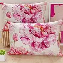 PETTI Artigiani Italiani – Coppia di Federe Cuscino 70×40 cm in Microfibra, Cuscini Arredo Camera da Letto, Divano, Salotto, Set 2 Fodere Copricuscino, Federa Floreale 41, 100% Made in Italy