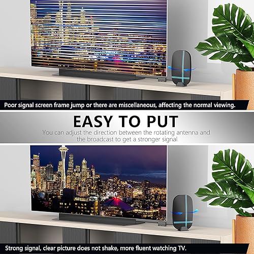 Miniatura 5 de Nueva antena de TV digital HD amplificada 2024 de largo alcance de 620 millas para televisión inteligente, compatible con 4K 1080p VHF UHF Fire TV