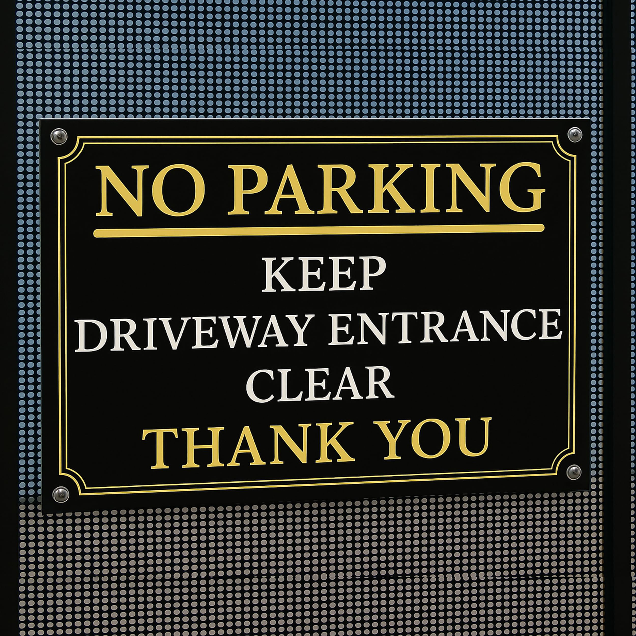 No Parking Sign, Keep Driveway Entrance Clear, Rust-Proof Weatherproof PVC, Outdoor Warning Sign - Image 2