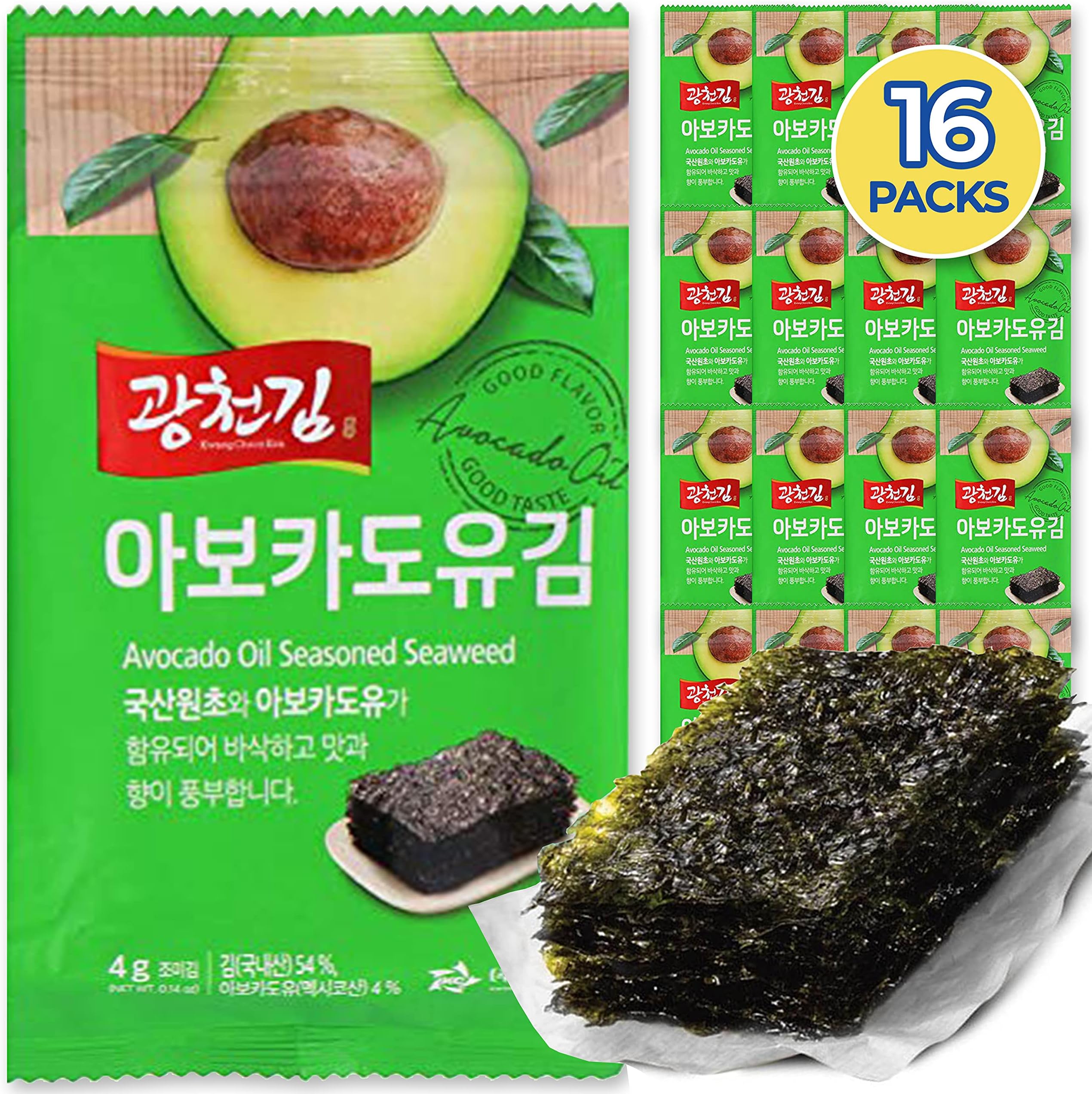 KIMNORI kwangcheonkim Avocado Oil Seasoned Seaweed 64 g