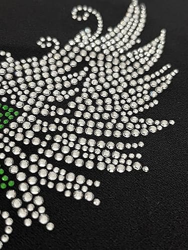 Miniatura 5 de Diseño de diamantes de imitación termoadhesivos con diseño de alas de ángel y rosas para transferencias de calor para camisas