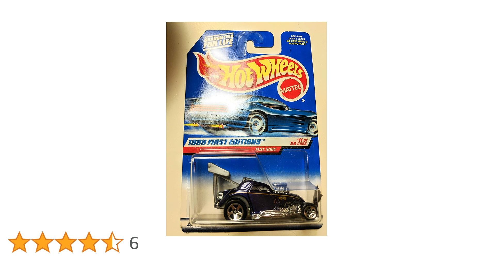 Hot Wheels 1999-11 First Editions Fiat 500C Metalflake PURPLE 1:64