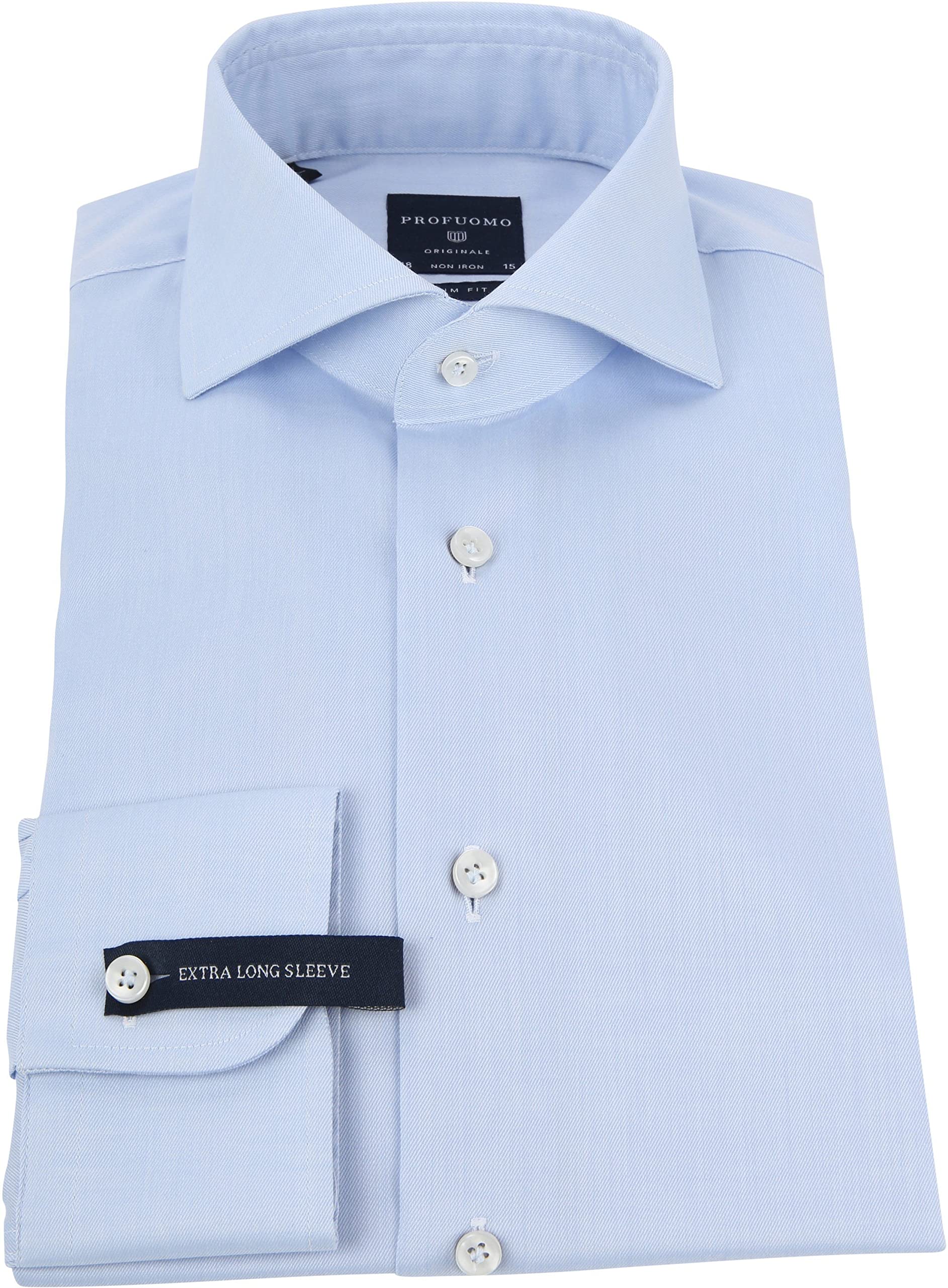 Profuomo Camicia extra lunga Cutaway Light Blue – Abbigliamento Uomo – Taglia Slim Fit – PP0H0A024