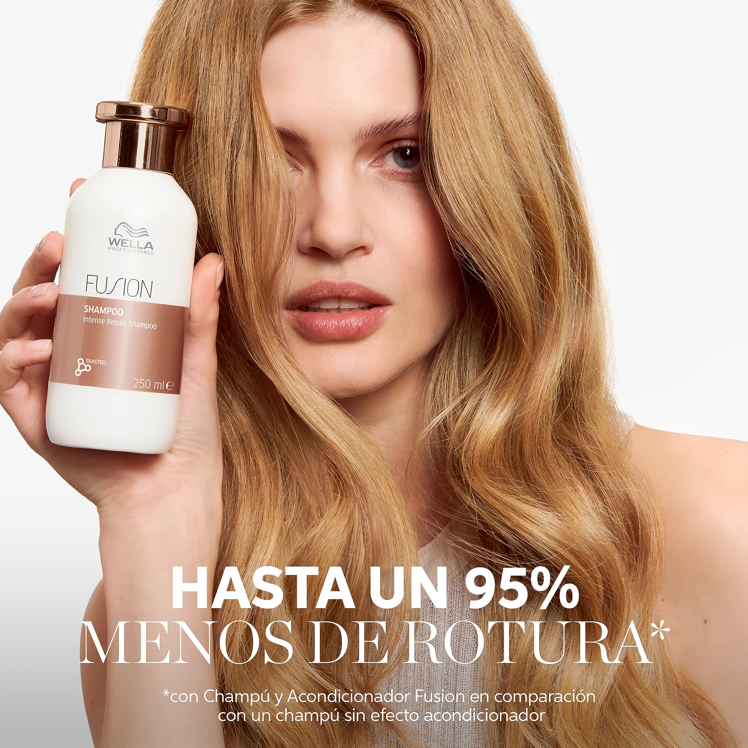 Wella Professionals Pack Fusion, Reparación Intensa, Cabello Dañado, Champú (1L) + Acondicionador (1L) + Mascarilla (500ml)