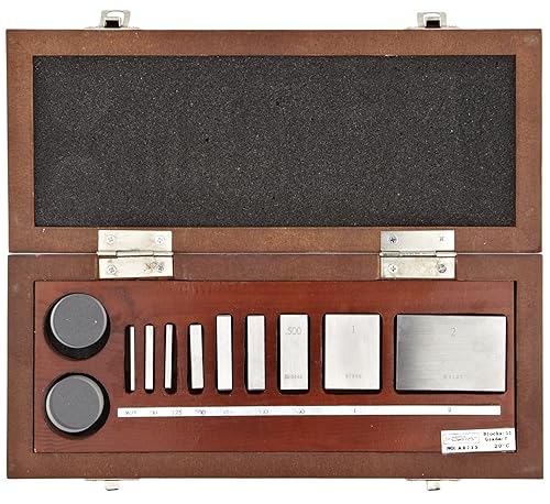 Fowler 53-670-002-0, Juego de calibración de micrómetros con bloques de acero y planos ópticos