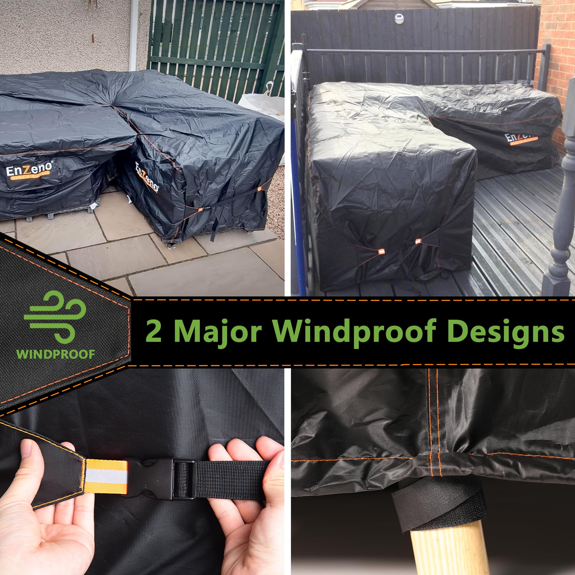 Housse De Canapé D'Angle Imperméable Ensemble De Meubles De Jardin Housse De Meubles Sectionnels Extérieurs