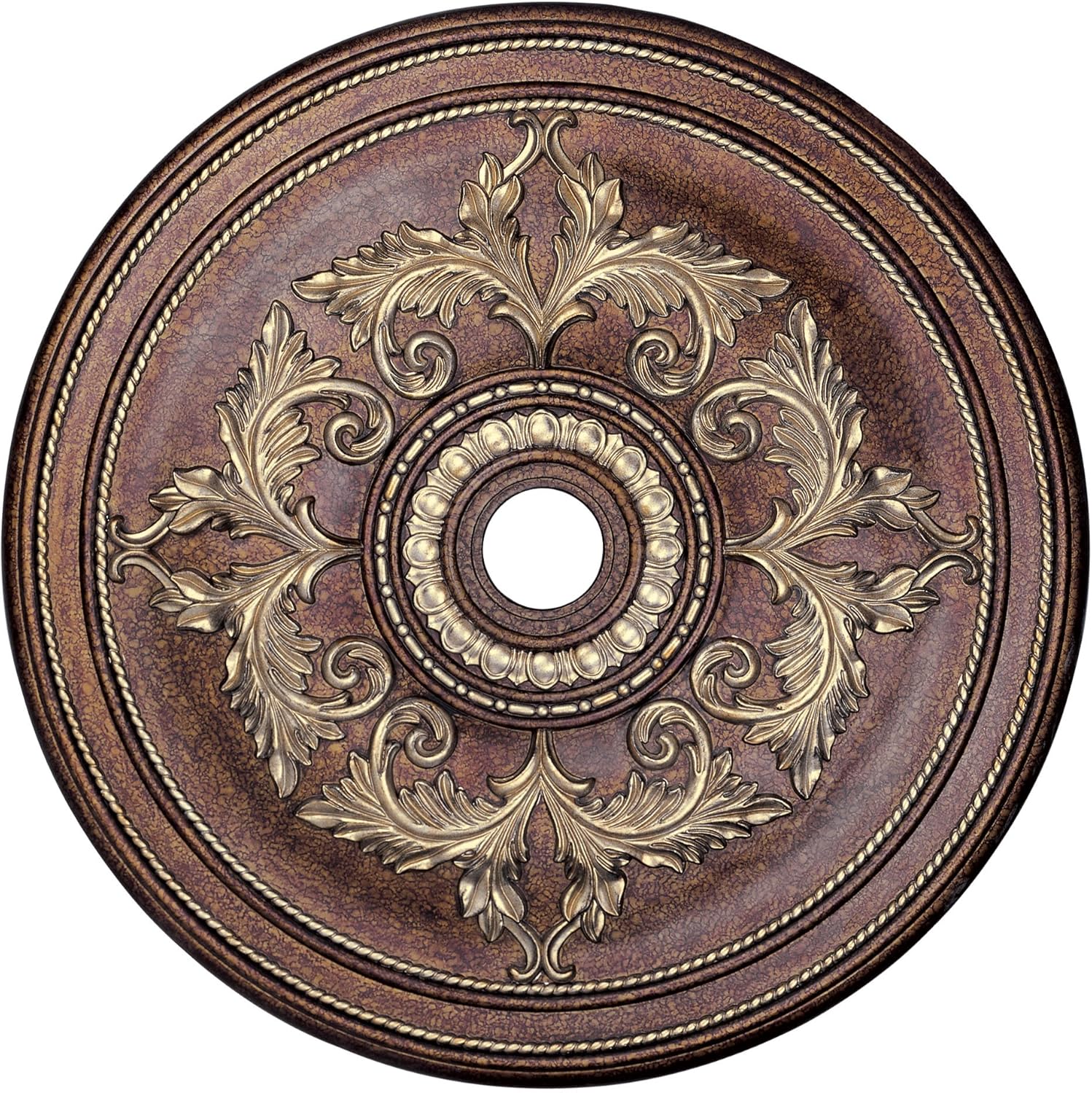 Livex Lighting 8211-64 Ceiling Medallion in Palacial Bronze with Gilded Accents