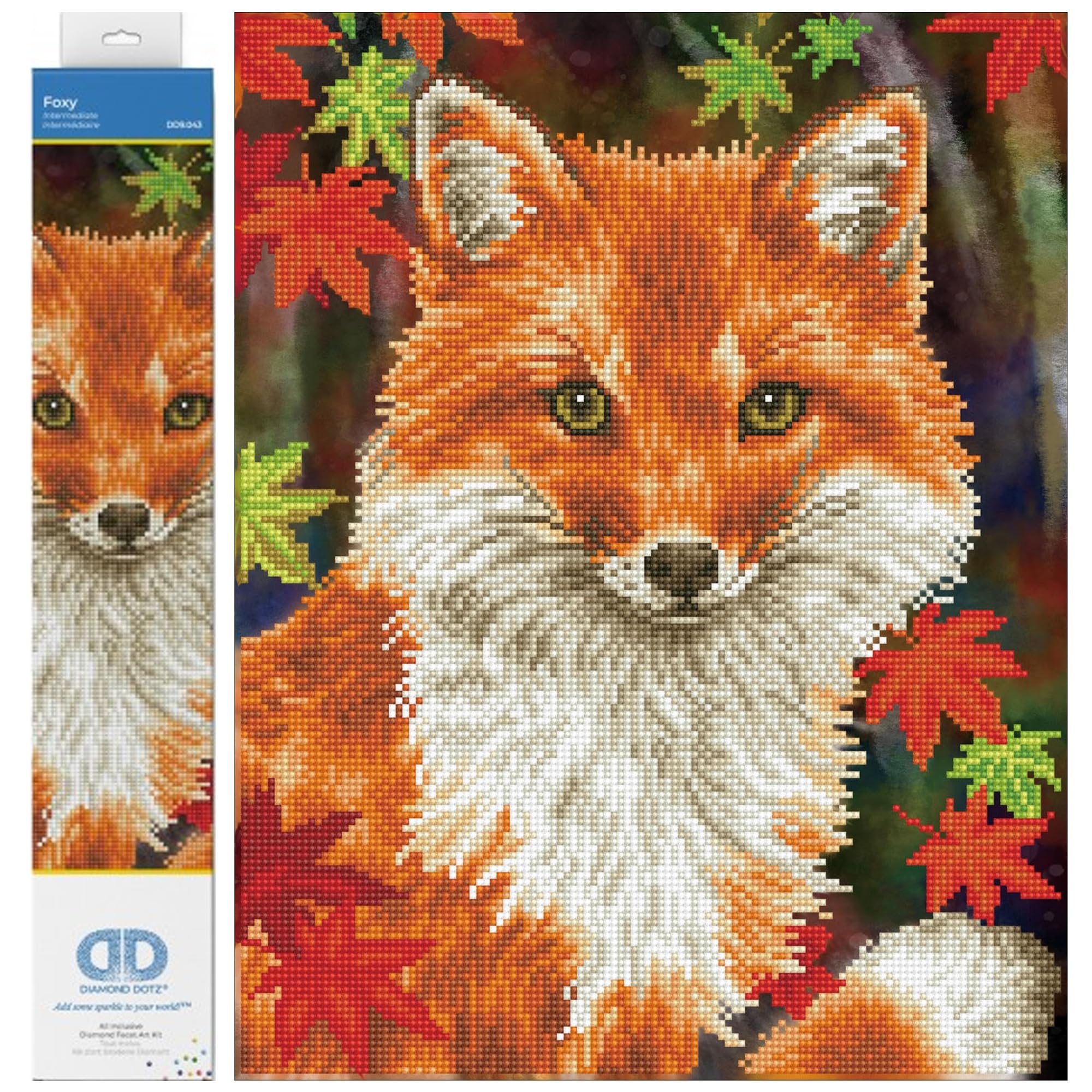 DIAMOND DOTZ Painting, Intermediate Kit, DD9, Foxy, 35 x 45cm