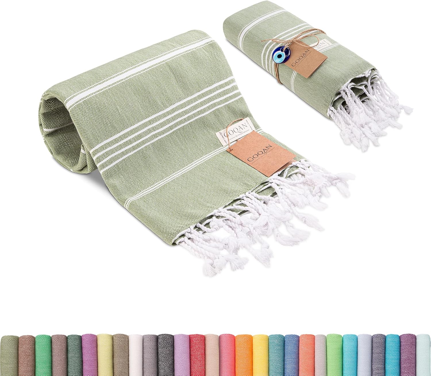 Realgrandbazaar Lucky Turkish Towels Beach Towels 100