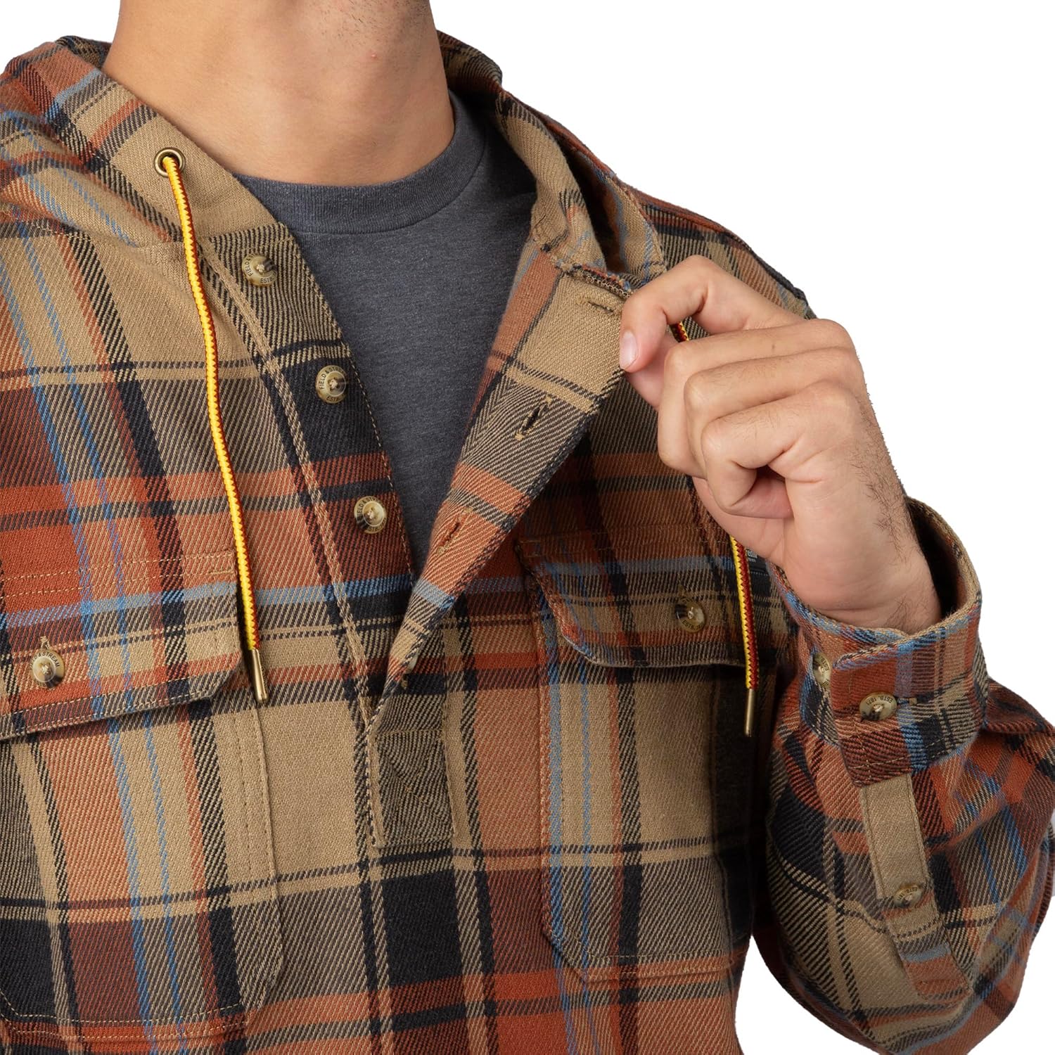 Field & Stream Mens Raghorn Flannel Hoodie - Image 5
