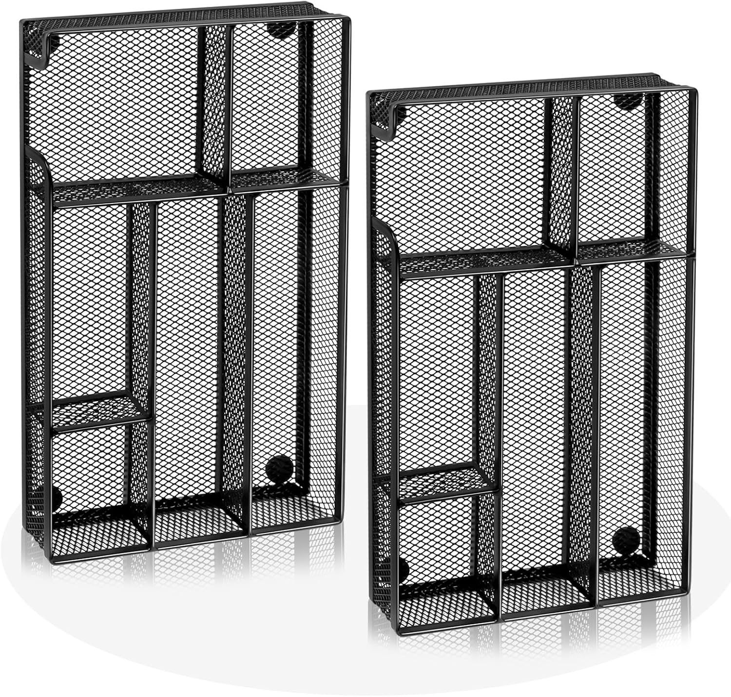 Desk Drawer Organizer, Office Drawer Divider Organizer Tray with 6 Compartments, Metal Mesh Desktop Organization and Accessories for Stationery Makeup Kitchen Toolroom School ＆ Office