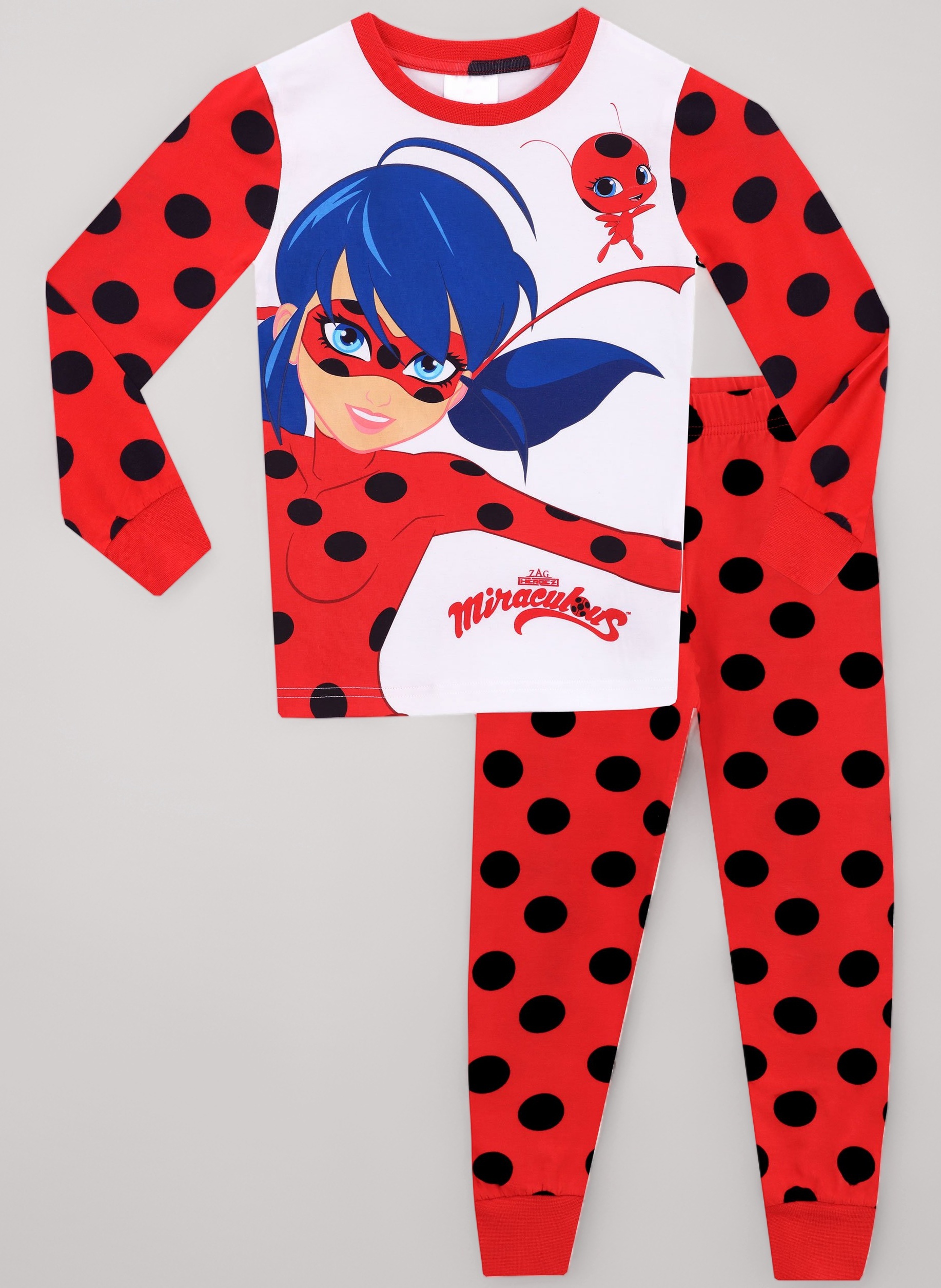 Miraculous Girls Pyjamas | Snug Fitting Girls Pjs | Ladybug Pyjamas for Kids
