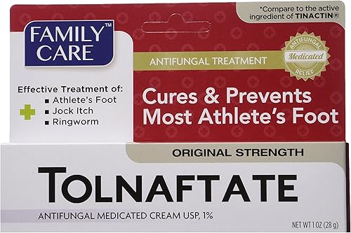 Miniatura 1 de Paquete de 2 pies de atleta antifúngicos Tolnaftate Cream USP 1 en comparación con la tinactina 1 onza