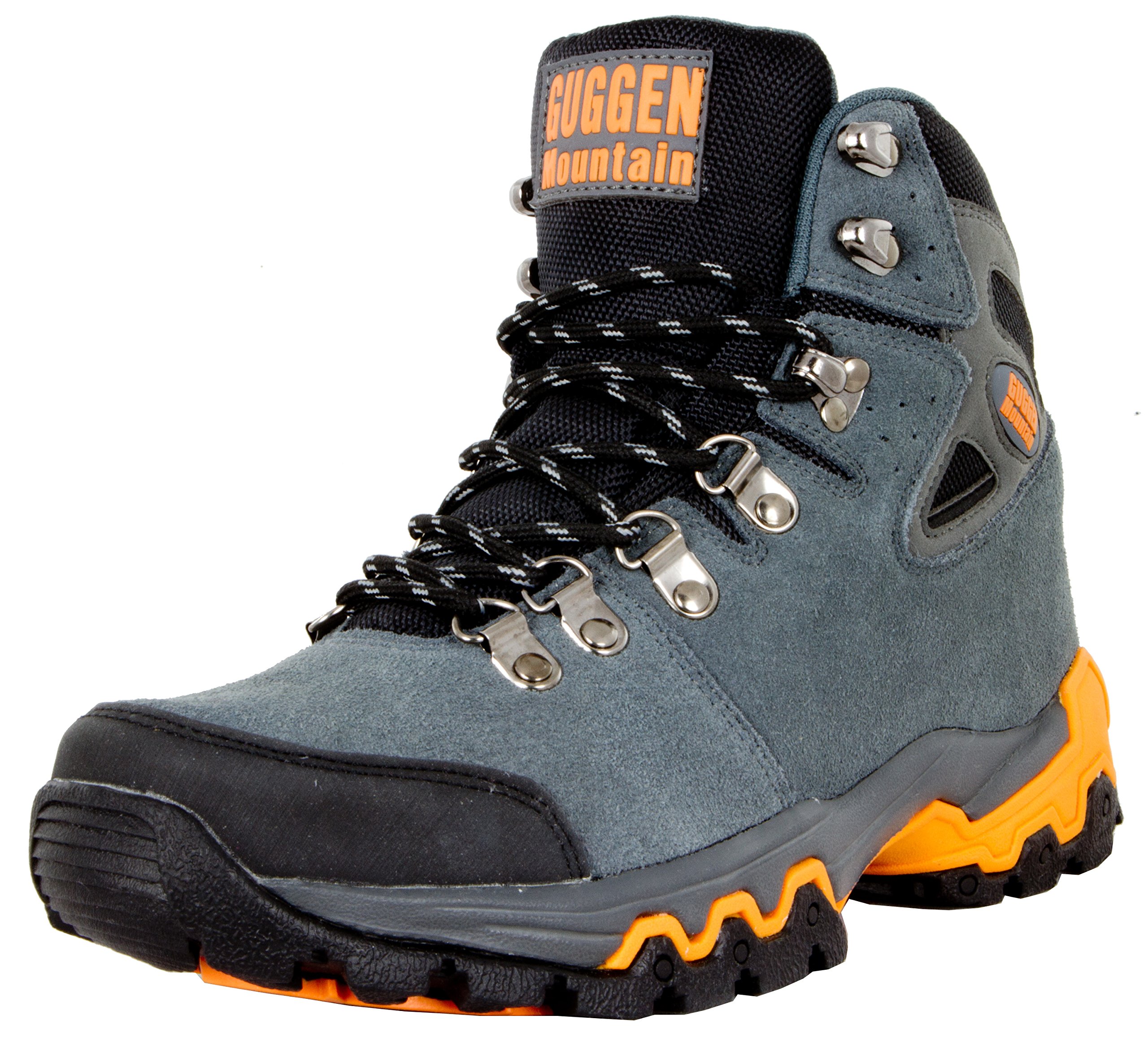 GUGGEN Mountain M008v2 - Botas de montaña para hombre, botas de senderismo, para exteriores, trekking, gris, 40 EU