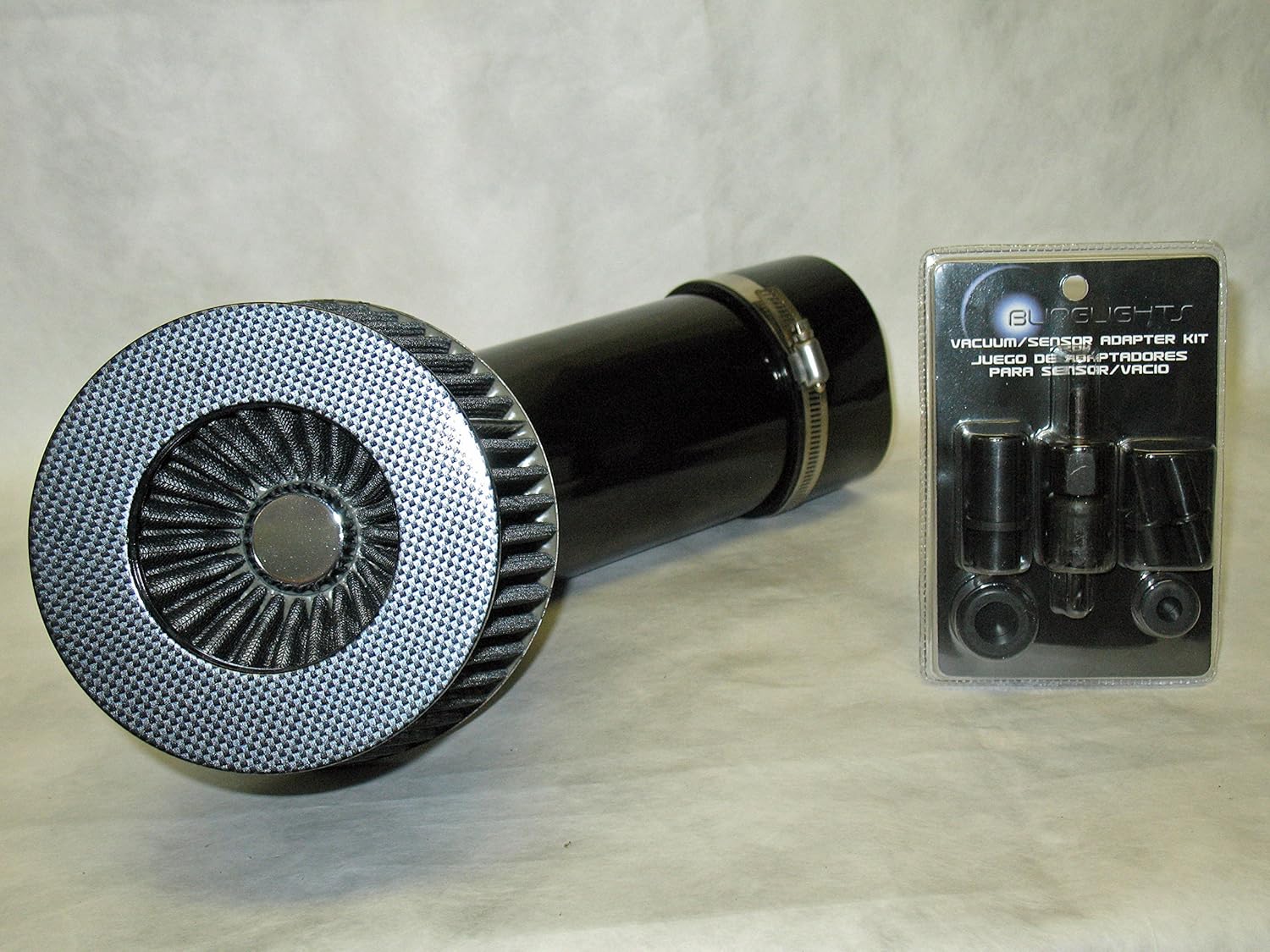 4" Diameter Universal Carbon Fiber Short Ram Air Intake with Sensor Adapter Kit