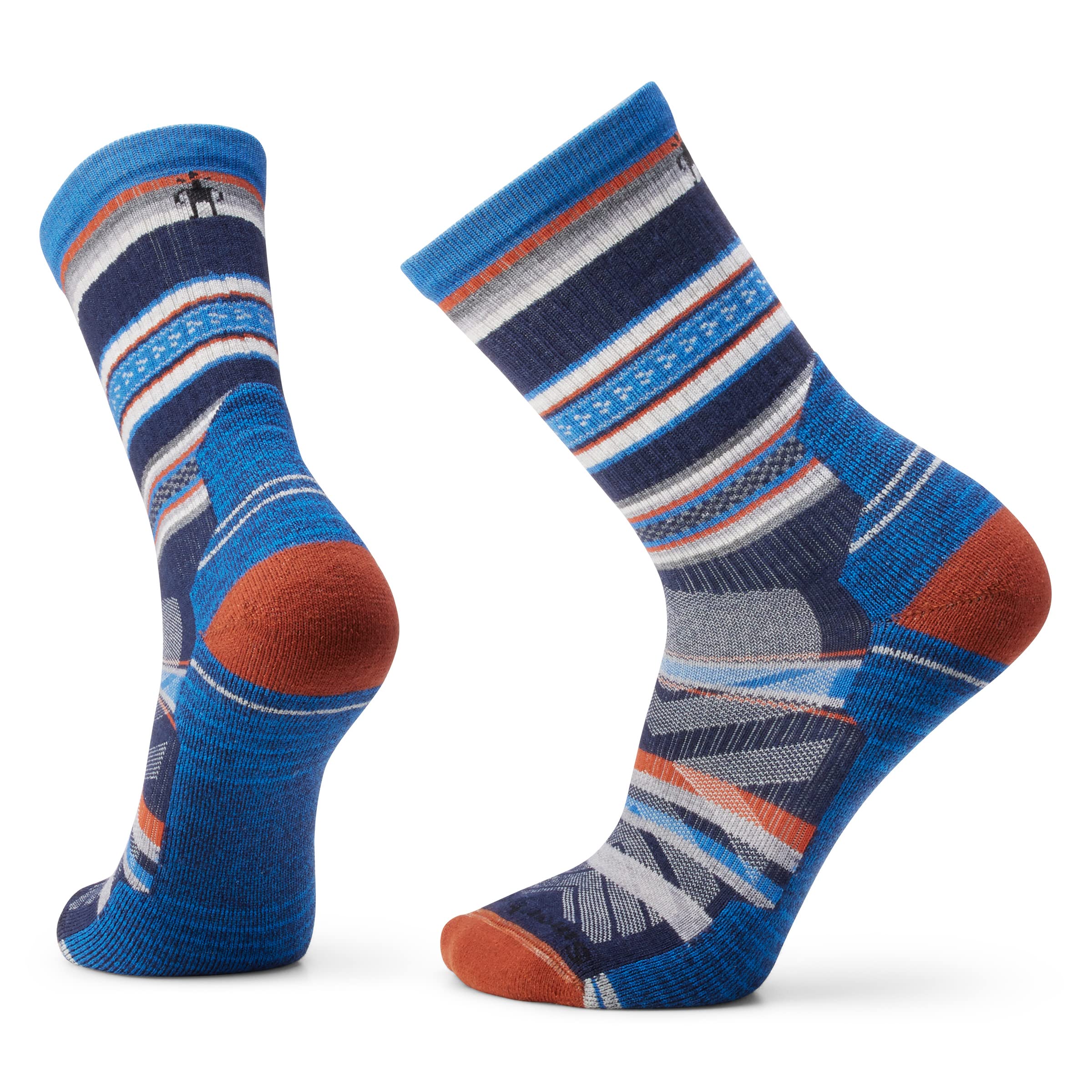 Smartwool Hike Light Cushion Panorama Crew Socks, DEEP NAVY, Large