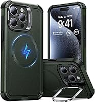 Vista 23 de ESR Funda magnética resistente para iPhone 13 Pro con soporte, protección contra caídas de grado militar de 23 pies, compatible con accesorios