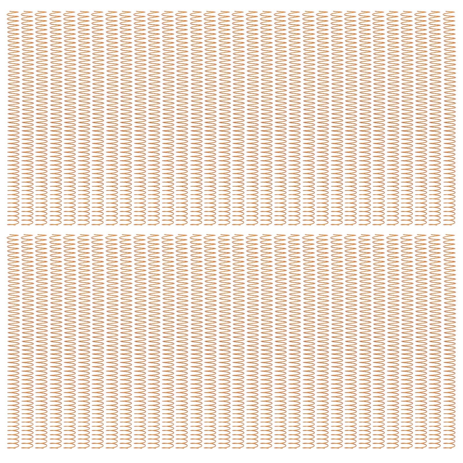 100 PCS Reliure Spirale 16mm |48 boucles 4:1 pour 140 feuilles |Bobines en spirale de fer robustes pour rapports/présentations/bureau |Lettre de 5/8 pouces de diamètre (Gold)
