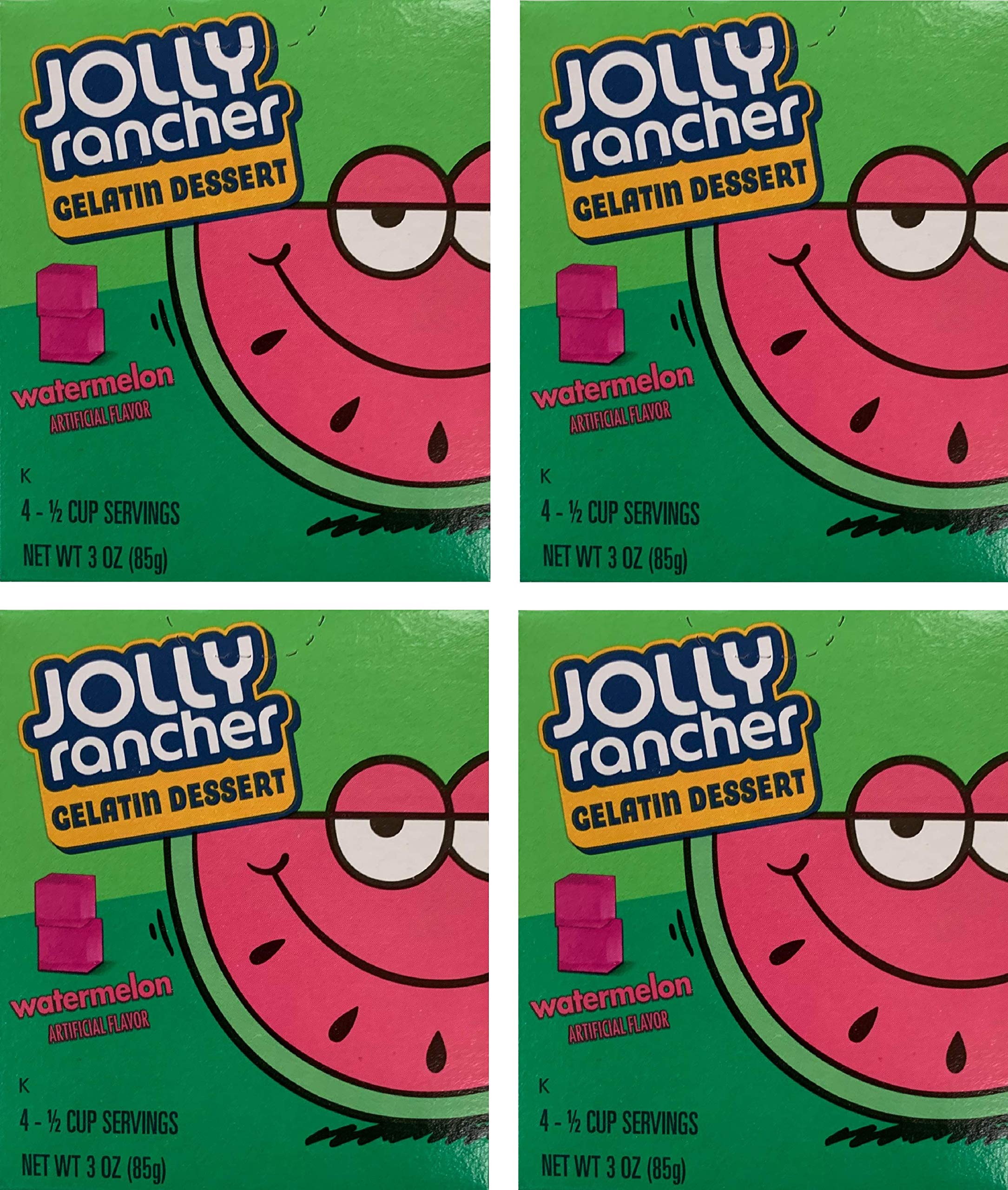 JOLLY RANCHER Gelatin Jello 3 oz (Pack of 4) (Watermelon)