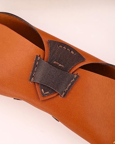 Miniatura 7 de MyMesken Funda de cuero para lentes de sol, estuche para gafas para hombres y mujeres, protege, gafas de sol, lentes, delgado