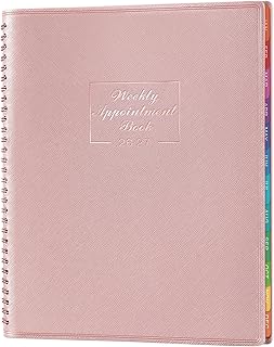 Appointment Book 2026-2027 - JUL 2026 - JUN 2027, 8.4" x 10.6" Weekly Appointment Book 2026-2027, 15-Minute Interval Hourly Planner, Flexible Soft Cover