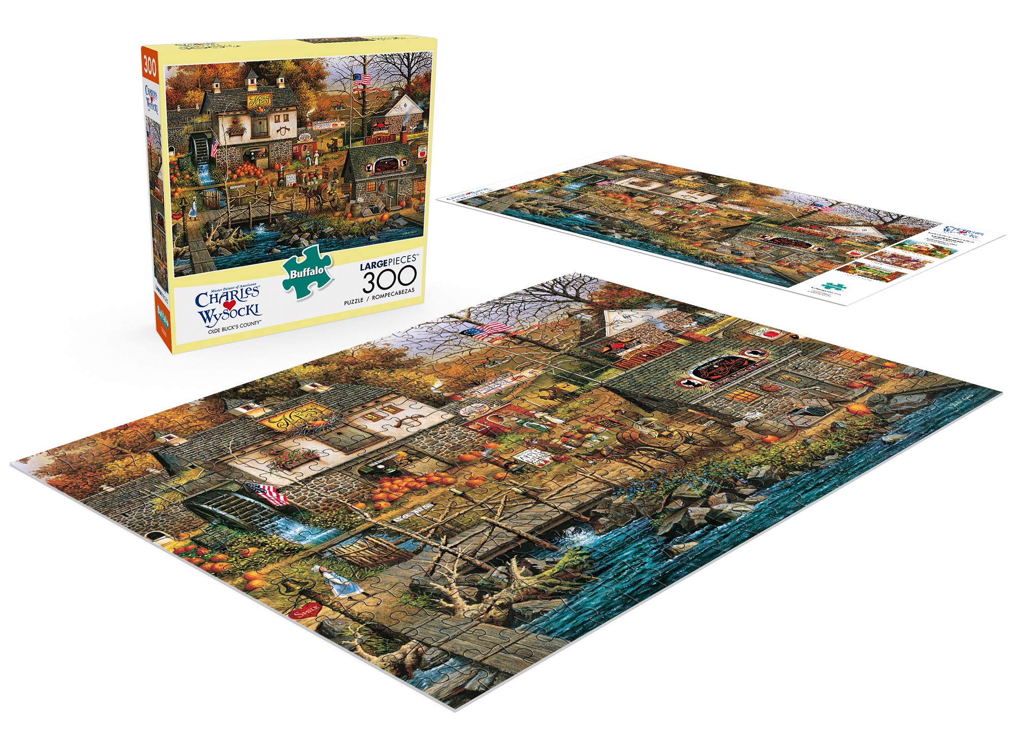 チャールズワイソッキー オールドバックスカウンティ 2040ピース 新品 Amazon.com: Buffalo Games - Charles Wysocki - Olde Buck's County