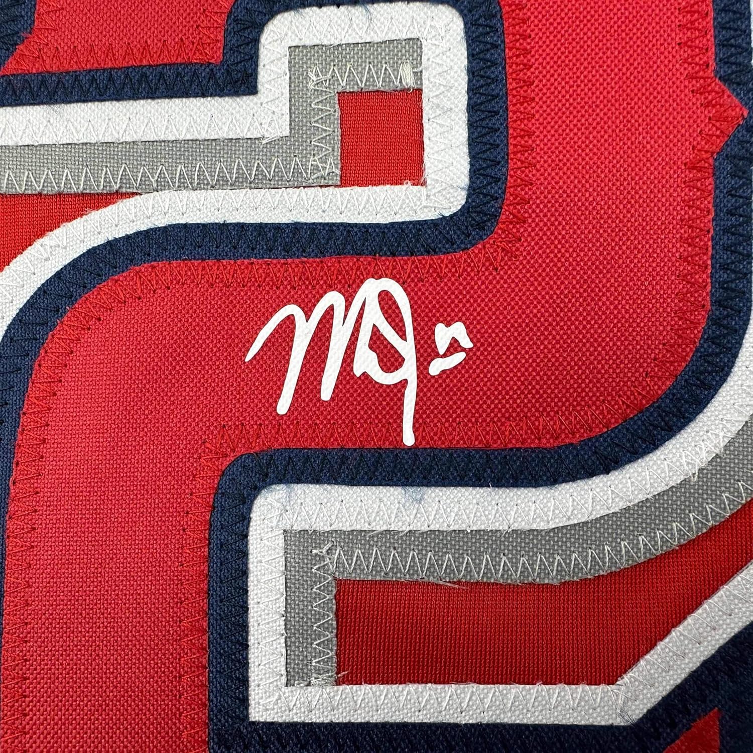 Facsimile Autographed Mike Trout Los Angeles LA Anaheim Red Reprint Laser Auto Baseball Jersey Size Men's XL
