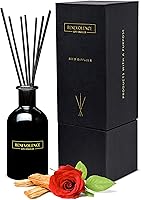 Benevolence LA Rose & Sandalwood Reed Diffuser Set - Natural Aromatherapy for Relaxing Home Fragrance, Gift Box Included