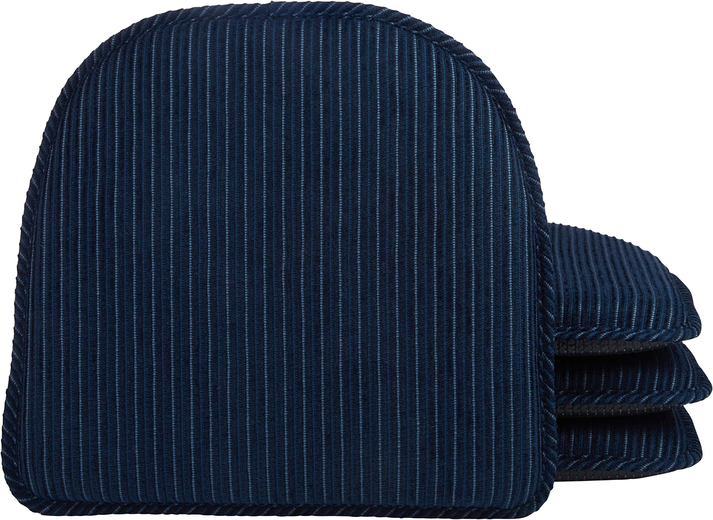 Klear Vu Raindrop The Gripper Non Slip Chair Cushions, Soft & Comfortable Seat Pad, Sitting Pillow for Kitchen, Dining or Office, 4 Count (Pack of 1), Navy