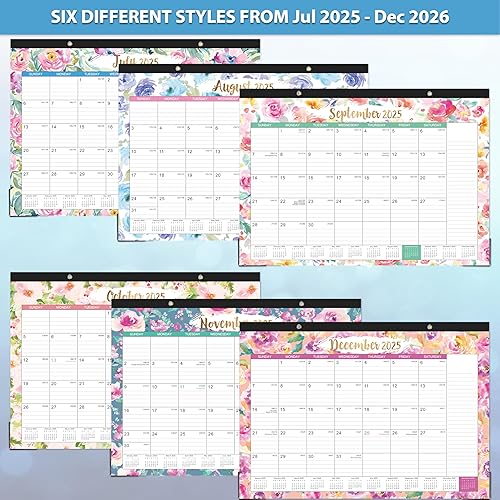 Miniatura 5 de Calendario de escritorio 2025-2026, julio de 2025 a diciembre de 2026, calendario de escritorio mensual grande de 18 meses 2025-2026, 17 x 12