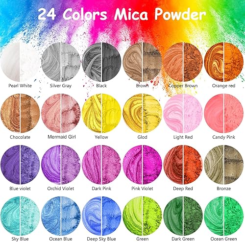 Miniatura 6 de KISREL Resina epoxi de 2 galones, kit de resina epoxi transparente con 24 pigmentos y 24 colores de polvos de mica, sin amarillamiento, sin burbujas