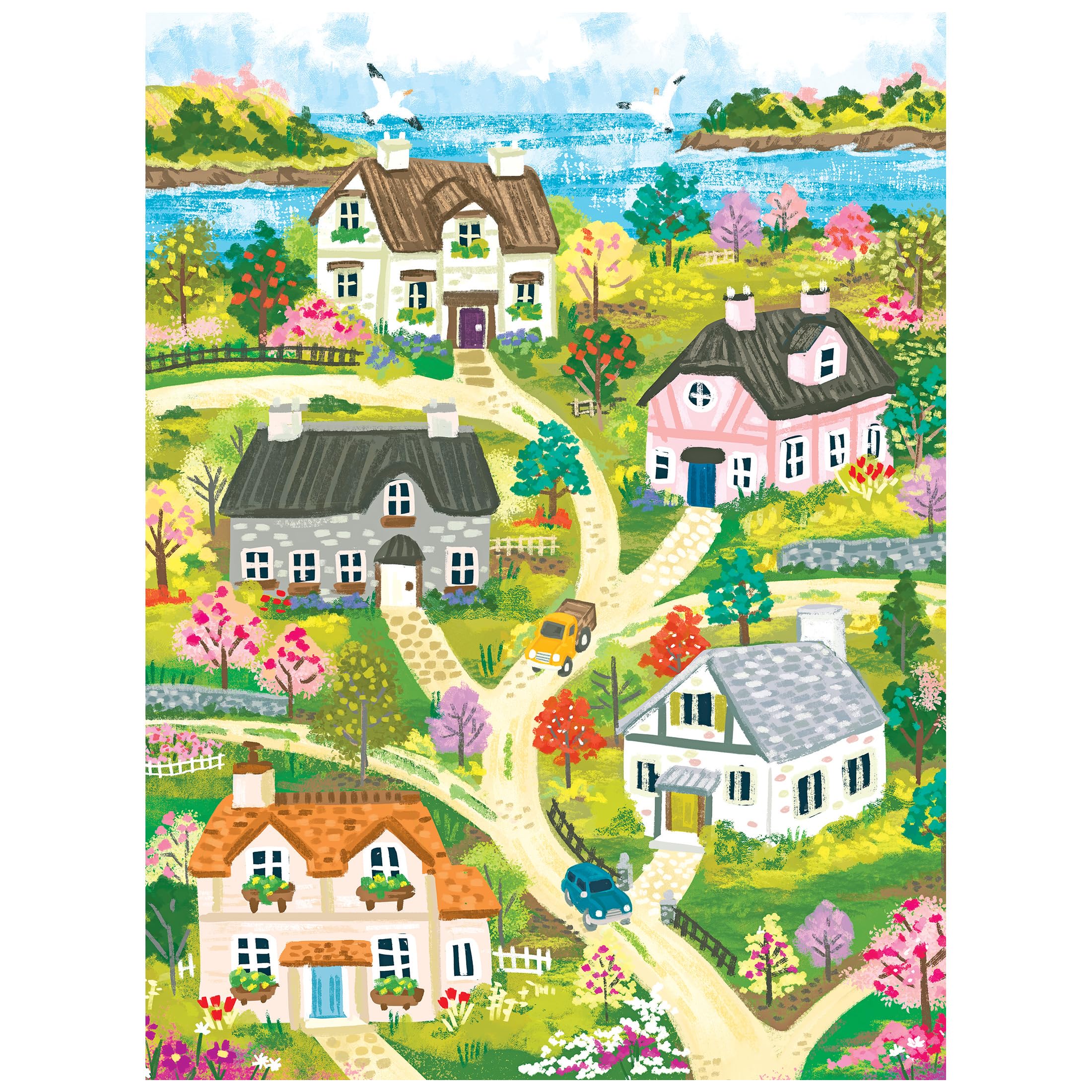 Amazon.com: RoseArt - Olivia Gibbs - Coastal Cottage Town 300