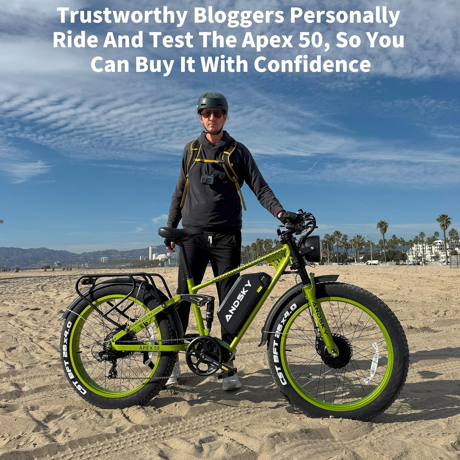 Apex 50 Electric Bike Dual Motor for Adults (CA Immediate-De'livery) 52V 25AH/48V 25AH, 26" Fat Tires Full Suspension 35MPH/100Mile, Hydraulic Brake