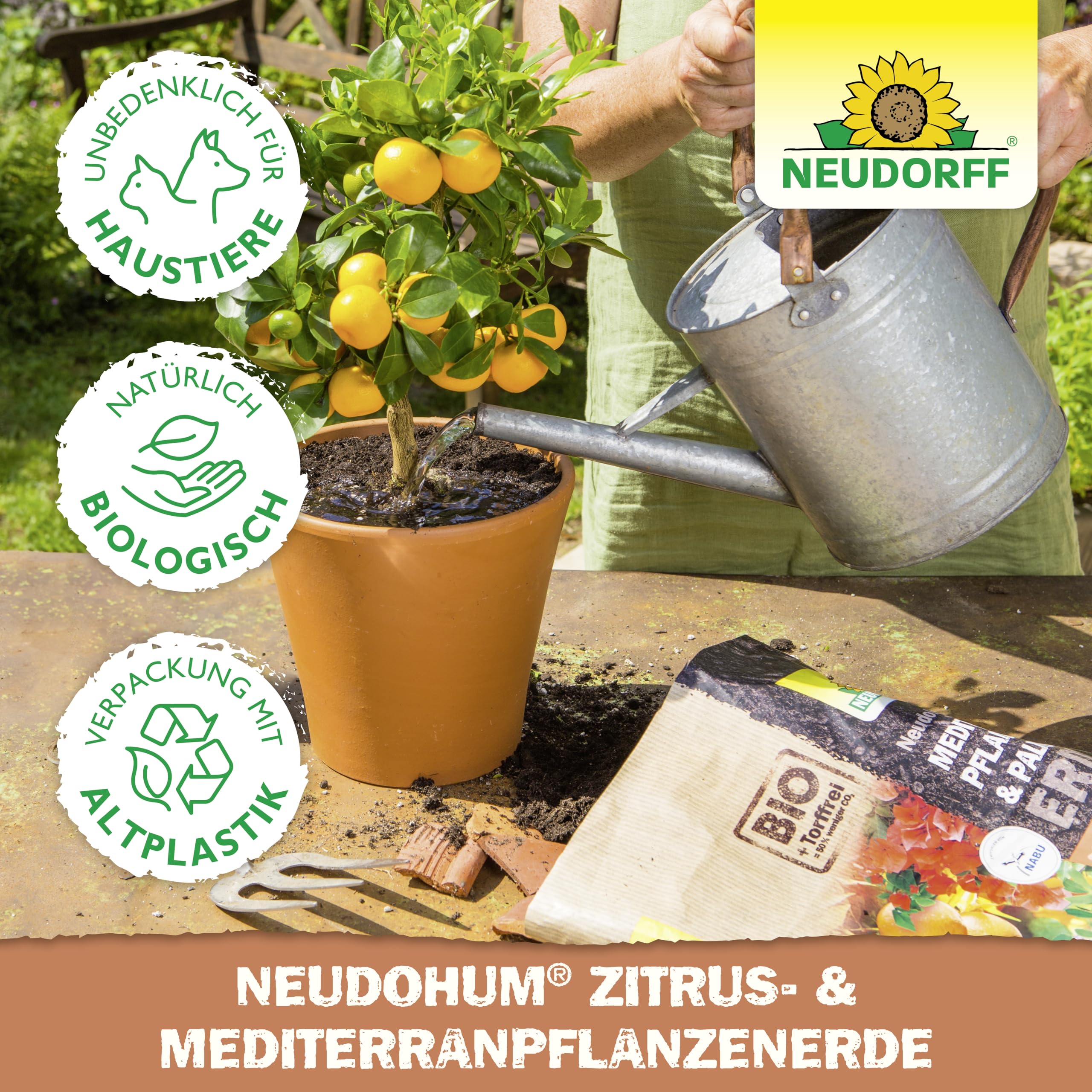 Neudorff NeudoHum Zitruserde 20L - torffreie mediterrane PflanzenErde - Bio  Olivenbaum Erde fr alle Mediterranpflanzen wie z.B. Palmen, Oleander und  Zitronen - Zitruspflanzenerde ohne Torf : Amazon.de: Garten