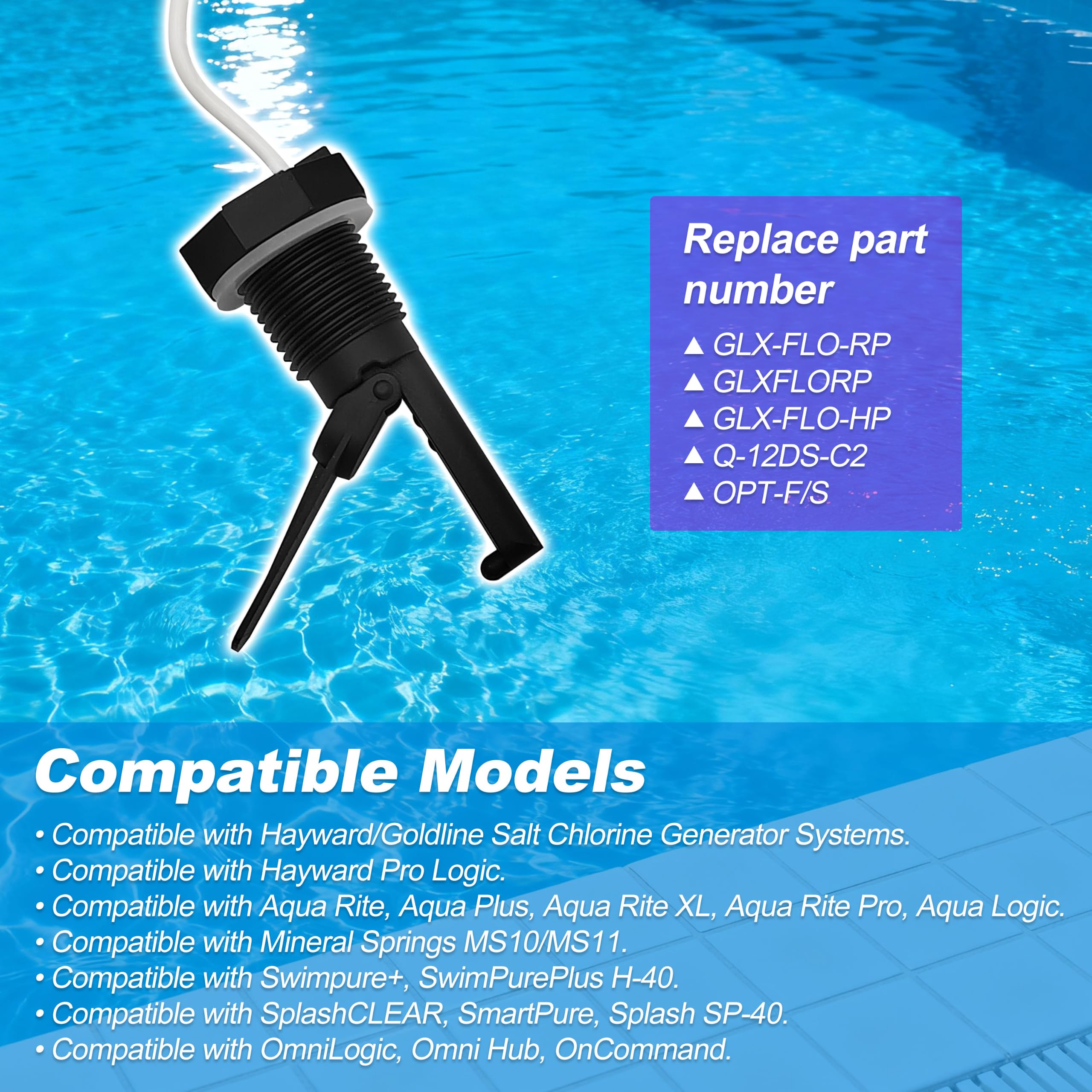 GLX-FLO-RP Flow Switch Assembly Replacement Kit Compatible with