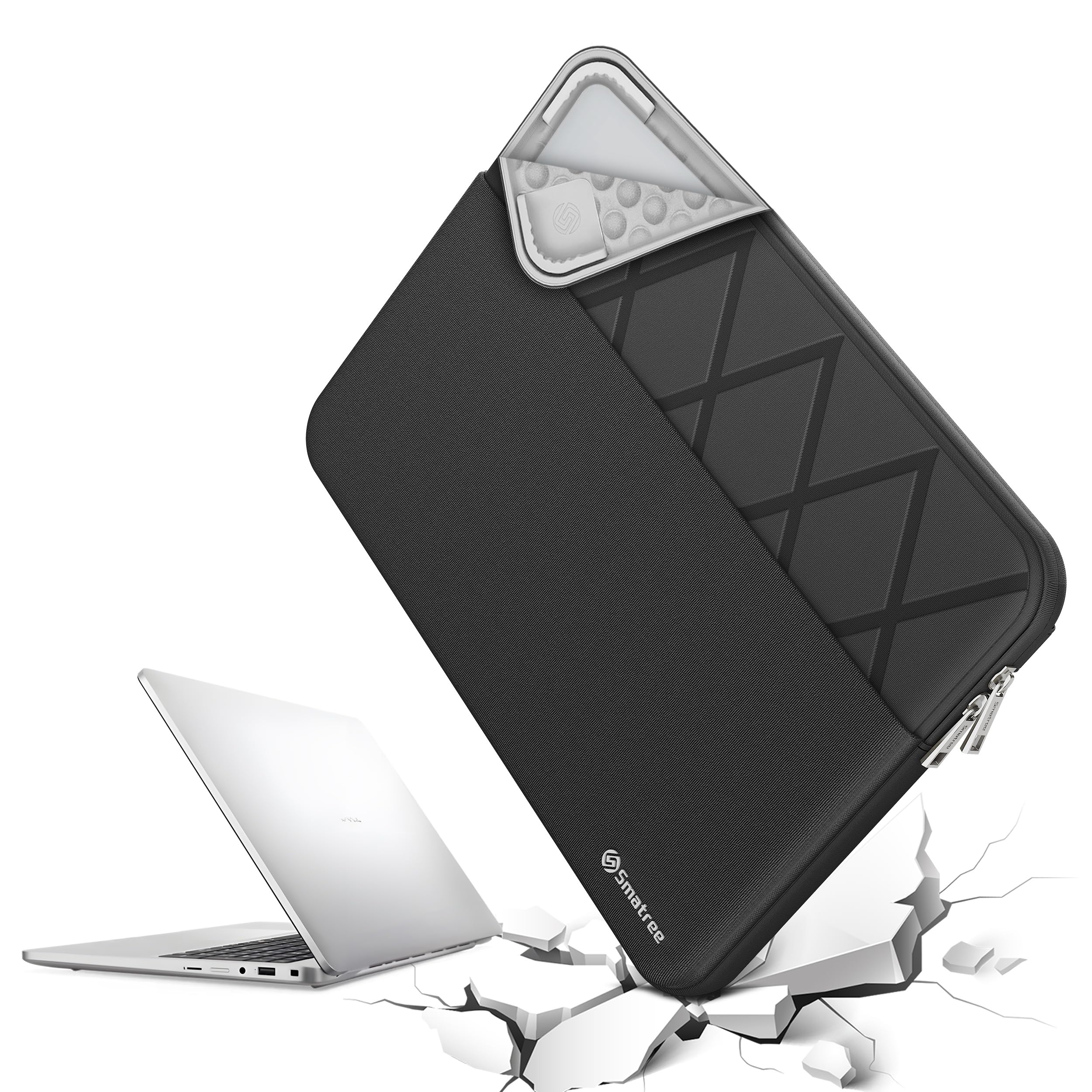 Smatree 16 inch Laptop Sleeve for DELL Latitude 7640/7650, DELL Laptop Case with Accessory Pocket, YKK Zipper, Patented Super Corner Design (E613)