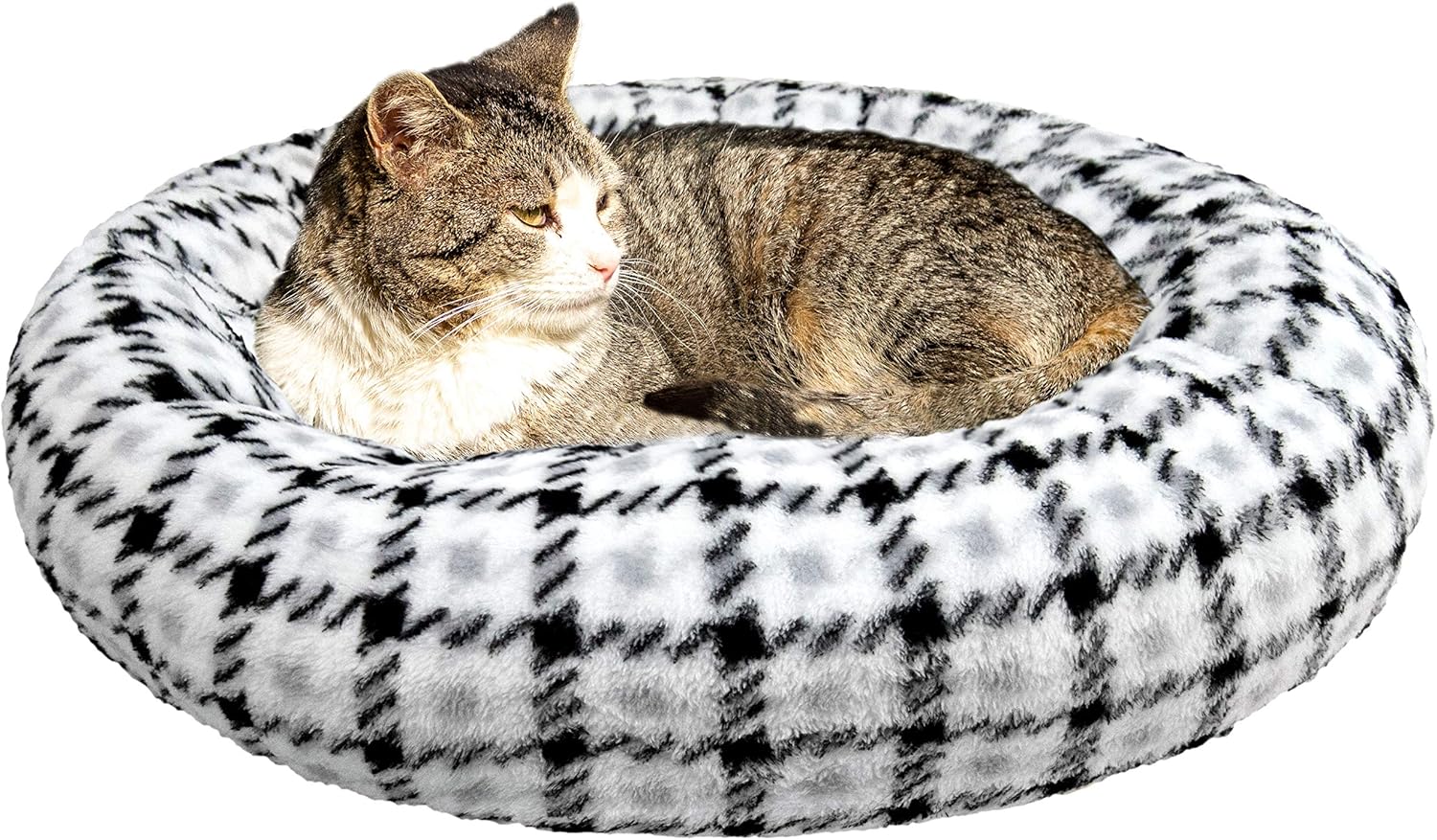Bessie + Barnie Ultra Plush Deluxe Comfort Pet Dog & Cat Penguin Blocks Snuggle Bed (Multiple Sizes) - Machine Washable, Made in The USA, Reversible, Durable Soft Fabrics (Medium - 30 x 30)