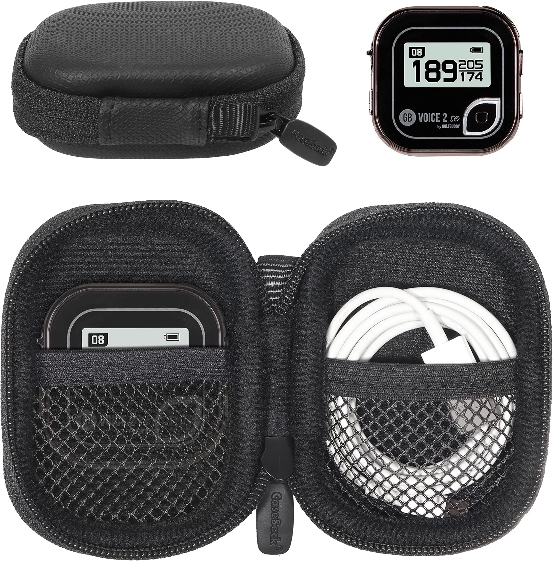 CaseSackGolf Course GPS Case Compatible with GOLFBUDDY Voice 2S+ Talking GPS Rangefinder, Voice, Voice 2, Bushnell NeoGhost, Garmin 010-01959-00 Approach G10