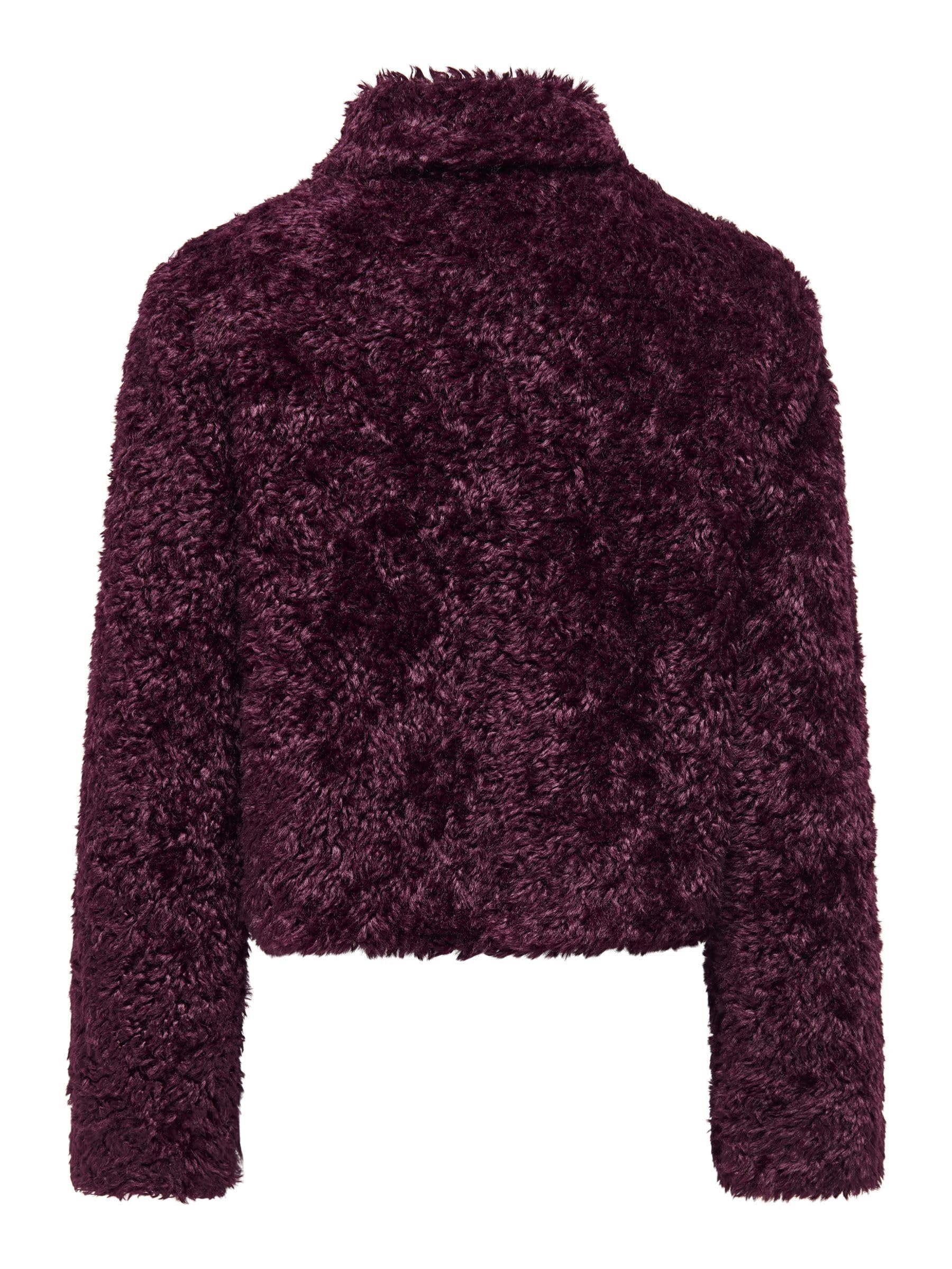 Only Onlginny Short Teddy Jacket OTW, Mauve Wine, X_s, Mauve Wine, S