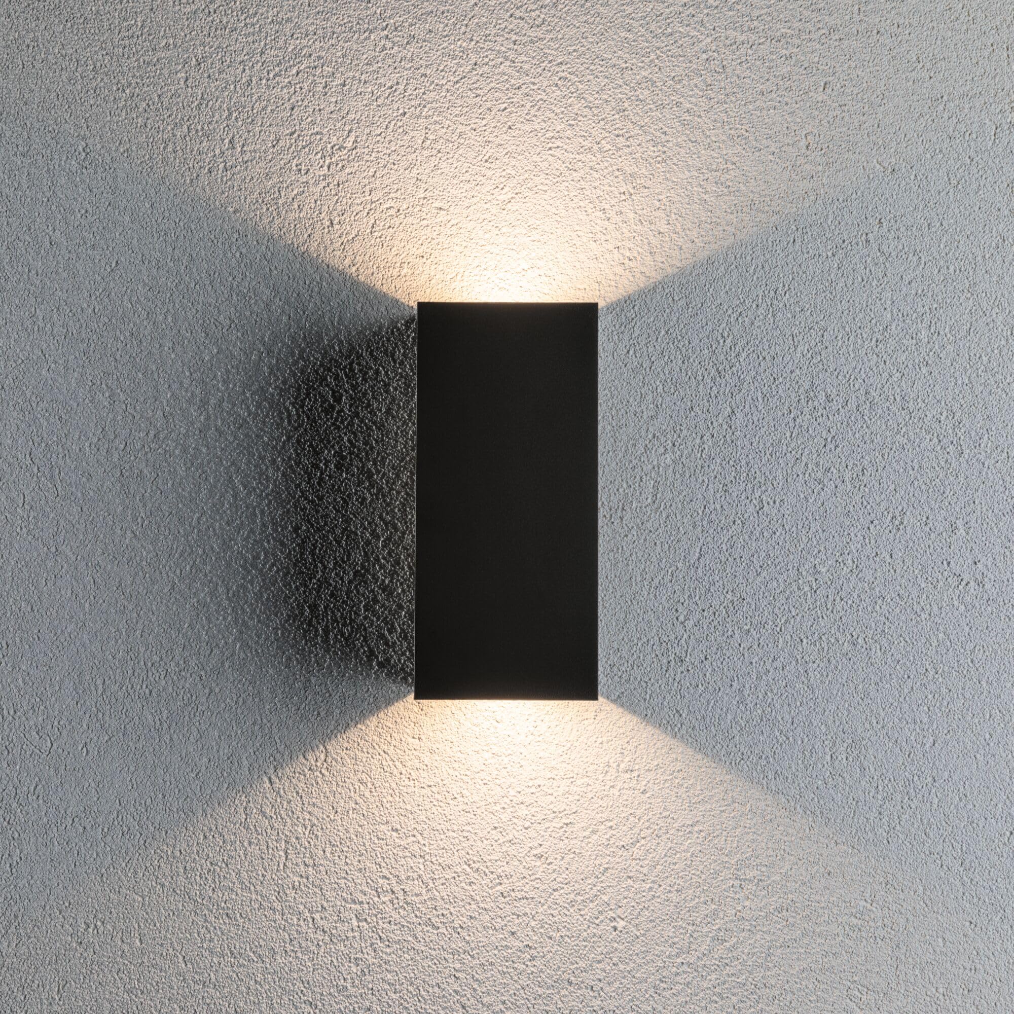 Paulmann 94325 luminaire d'extérieur LED appliques d'extérieur Flame IP44 Blanc chaud carré incl. 2x5,8 watts éclairage extérieur Anthracite lampe d'extérieur aluminium lampe de jardin 3000 K 6 W